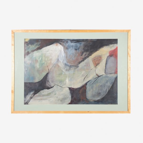 Mixed Media Reclining Nude by Valerie Davide 1938-2019